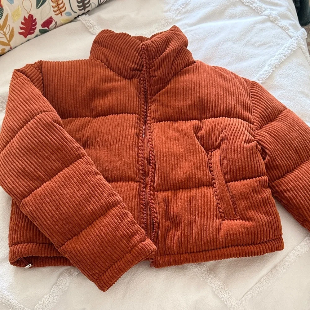 7 For All Mankind Orange Corduroy Jacket - Picture 1 of 5